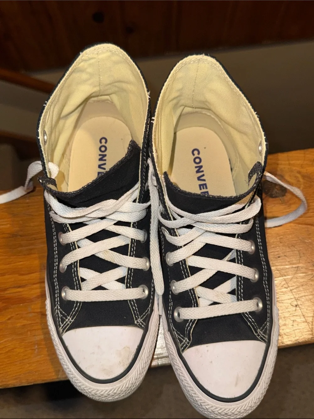 Converse Black and White High-Top Sneakers